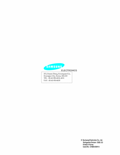 Samsung SR-S2026 Service manual